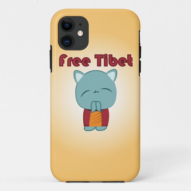 Free Tibet Cute Kitty iPhone Case (Back)