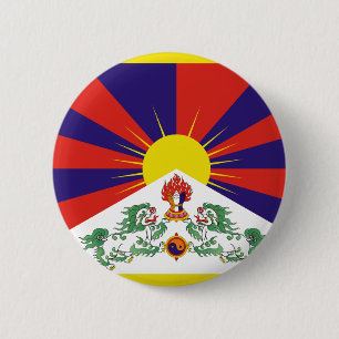 Free Tibet Flag 6 Cm Round Badge