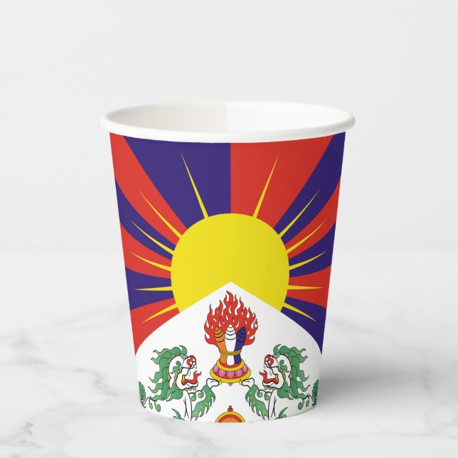 Free Tibet flag Paper Cups (Left)