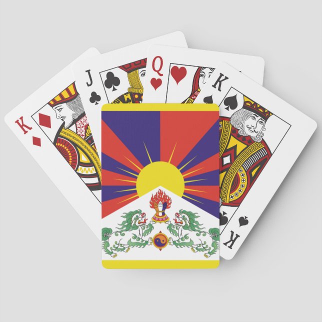 Free Tibet flag Playing Cards (Back)