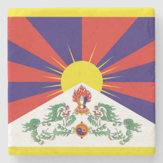 Free Tibet flag Stone Coaster