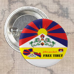 Free Tibet & Tibetan Flag, Map Heart /Tibet Button<br><div class="desc">Buttons: Tibetan Flag & land of Tibet - Free Tibet message & compassion in your heart - love my country,  travel patriots,  dharma,  meditation practitioners / Himalayas</div>