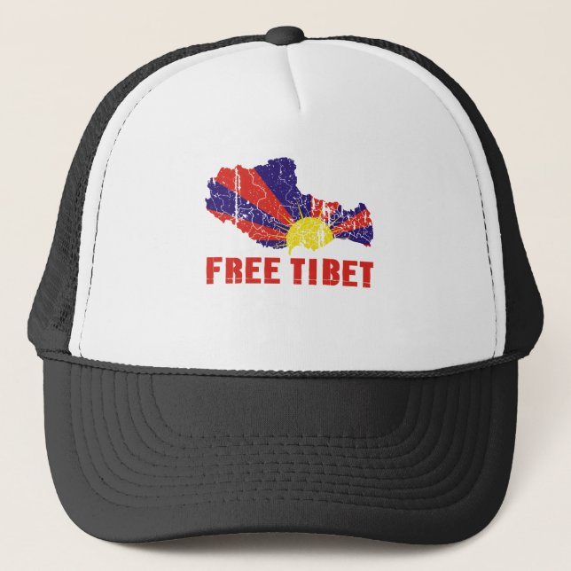 FREE TIBET / TIBETAN FREEDOM TRUCKER HAT (Front)