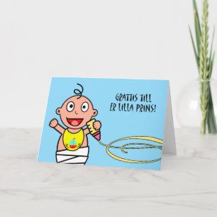 Free till er Lilla Prins, Congratulations, Boy Card