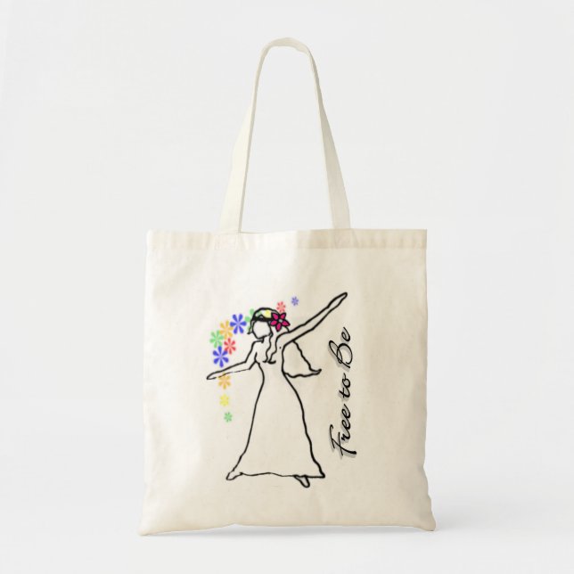 Free to Be: Flowerchild Eco Tote (Front)