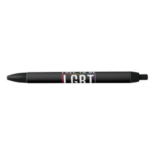 Free to be LGBT Bisexual Lesbian Gay Pride Black Ink Pen