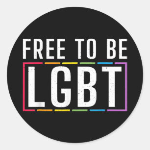 Free to be LGBT Bisexual Lesbian Gay Pride Classic Round Sticker