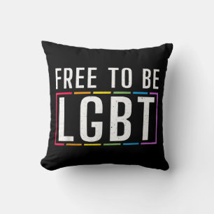 Free to be LGBT Bisexual Lesbian Gay Pride Cushion