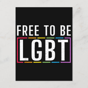 Free to be LGBT Bisexual Lesbian Gay Pride Enclosure Card