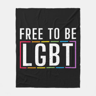Free to be LGBT Bisexual Lesbian Gay Pride Fleece Blanket