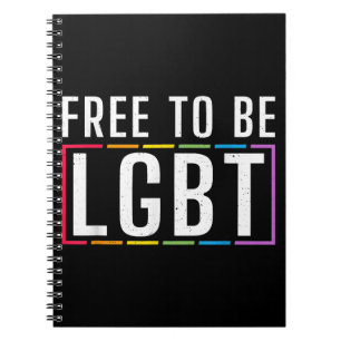 Free to be LGBT Bisexual Lesbian Gay Pride Notebook