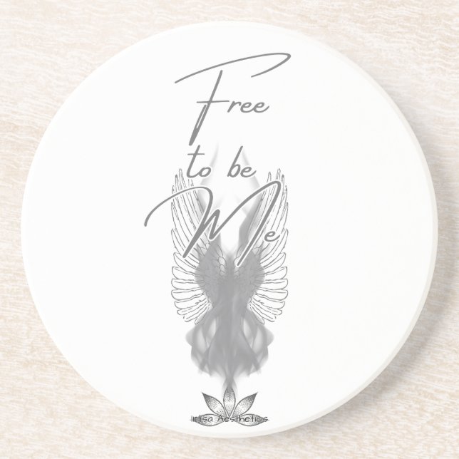 Free to be Me Sandstone Coaster (Front)