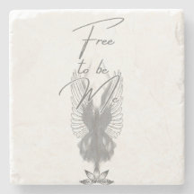 Free to be Me Stone Coaster
