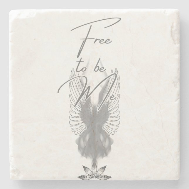Free to be Me Stone Coaster (Front)