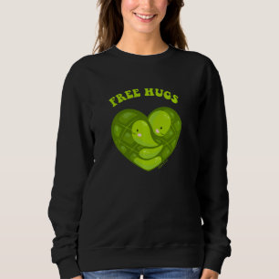Free Turtle Hugs Heart Sea Friendship Love Funny C Sweatshirt