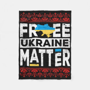 Free Ukraine Problem Ukrainian Shirt Ukraine Flag Fleece Blanket