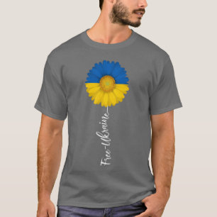 Free Ukraine Sun Flower Support Ukraine I Stand Wi T-Shirt