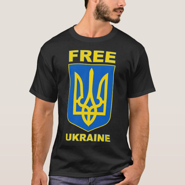 Free Ukraine Ukranian T-Shirt (Front)