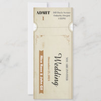 Free Vintage wedding Ticket 