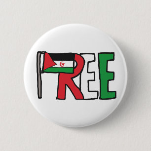 Free Western Sahara 6 Cm Round Badge