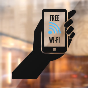 Free Wi-Fi Coffee Doughnut Shop Business Cell Phon