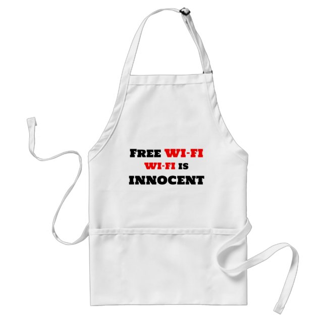 Free Wi-Fi Wi-Fi Is Innocent Standard Apron (Front)