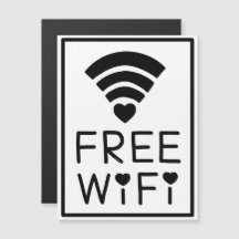“FREE WIFI” in Black