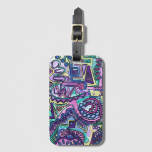 Free Will-Hand Painted Abstract Art Luggage Tag
