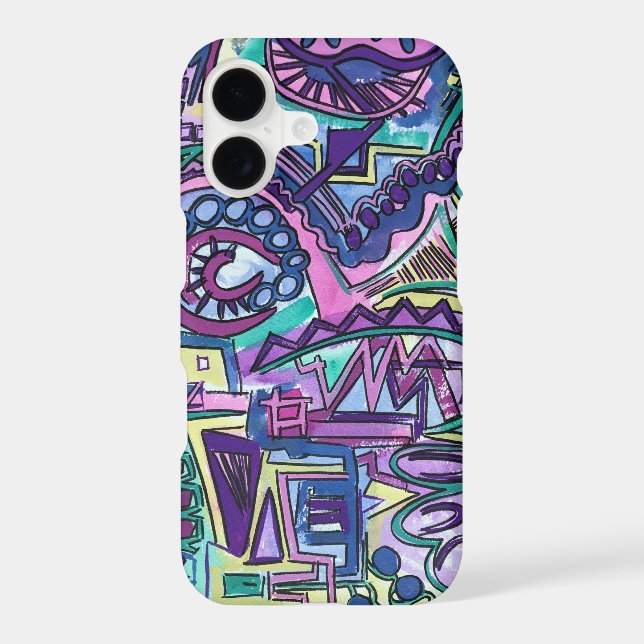 Free Will-Hand Painted Abstract Geometric Art (Back)