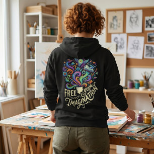 Free Your Imagination: Psychedelic Brain Lightbulb Hoodie