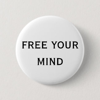 free your mind 6 cm round badge
