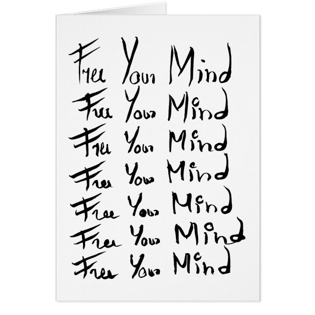 FREE your MIND!  Motivational calligraphy quote (Front)