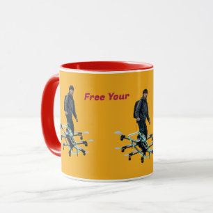 Free Your Mind Real Drone Rider Futuristic Mug