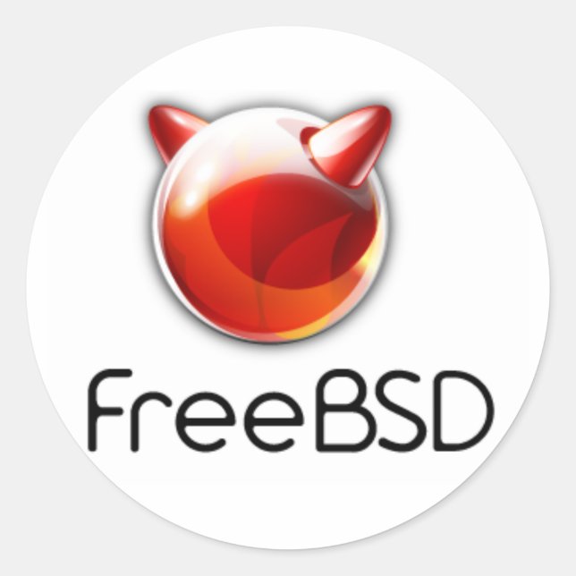 FreeBsd logo Classic Round Sticker (Front)
