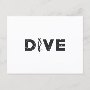 Freediver Freediving Dive Ocean Freedive Apnoe Postcard