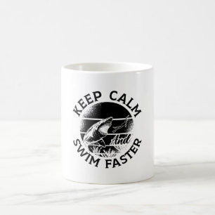 Freediver Keep Calm And Swim Faster Freediving Coffee Mug