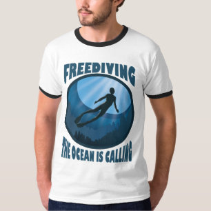 Freediving - The Ocean Is Calling Underwater Diver T-Shirt