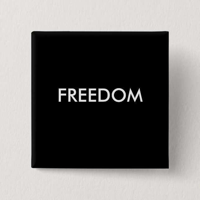 Freedom 15 Cm Square Badge (Front)