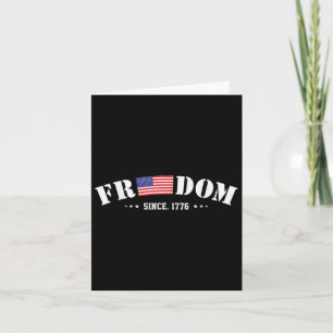 Freedom 1776 Us American Flag 4th Of July Card