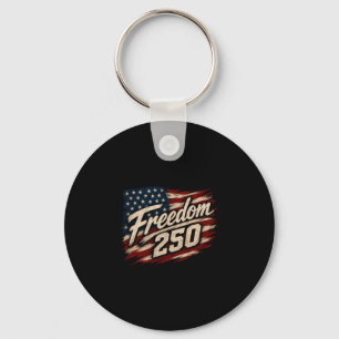 Freedom 250 patriotic american flag usa key ring