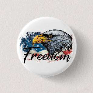 Freedom  3 cm round badge