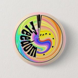 Freedom 6 Cm Round Badge