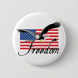 freedom 6 cm round badge