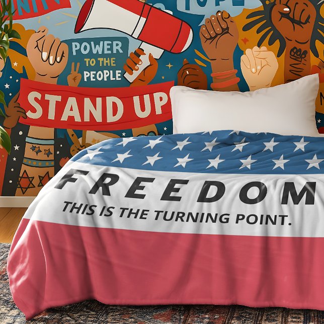 Freedom A True Patriot Fleece Blanket (Creator Uploaded)