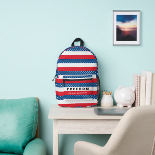 Freedom A True Patriot Printed Backpack