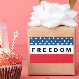 Freedom A True Patriot Rectangular Sticker