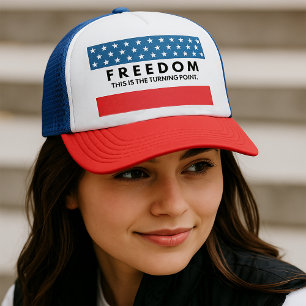 Freedom A True Patriot Trucker Hat