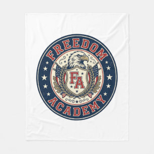 Freedom Academy Patriotic Patriotic University Aca Fleece Blanket