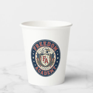 Freedom Academy Patriotic Patriotic University Aca Paper Cups