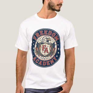 Freedom Academy Patriotic Patriotic University Aca T-Shirt